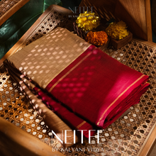 Load image into Gallery viewer, WARM GREY AND COFFEE BROWN KANCHIVARAM SILK SAREE KS25-5 - NEITEE