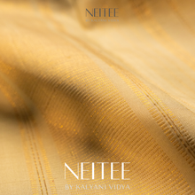 Load image into Gallery viewer, BROWN CHECKS WITH PISTA WHITE KANCHIVARAM SILK SAREE KS25-6 - NEITEE