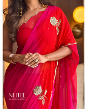 Load image into Gallery viewer, RUYA - MULTICOLOUR CHIFFON SAREE - CF26-2 - NEITEE