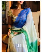 Load image into Gallery viewer, BLUE RUYA -CHIFFON SAREE CF26-5 - NEITEE