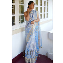 Load image into Gallery viewer, PASTEL SKY BLUE TISSUE SILK SAREE TSA24-1 - NEITEE