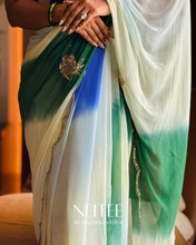 Load image into Gallery viewer, BLUE RUYA -CHIFFON SAREE CF26-5 - NEITEE