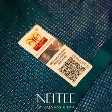 Load image into Gallery viewer, PEACOCK BLUE KANCHIVARAM SILK SAREE KS25-2 - NEITEE