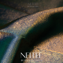 Load image into Gallery viewer, PEACOCK BLUE KANCHIVARAM SILK SAREE KS25-2 - NEITEE