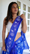 Load image into Gallery viewer, BRIGHT BLUE KANTHA SILK SAREE KSJ24-3 - NEITEE