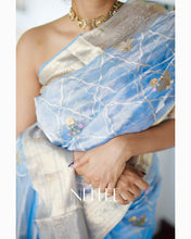 Load image into Gallery viewer, PASTEL SKY BLUE TISSUE SILK SAREE TSA24-1 - NEITEE