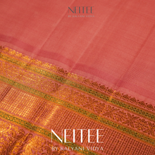 Load image into Gallery viewer, BLACK WITH PASTEL PINK KANCHIVARAM SILK SAREE KS25-10 - NEITEE