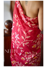 Load image into Gallery viewer, RED PURE MUSLIN JAMDANI SAREE JSJ24-9 - NEITEE