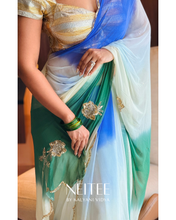 Load image into Gallery viewer, BLUE RUYA -CHIFFON SAREE CF26-5 - NEITEE