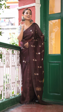 Load image into Gallery viewer, WINE ORGANZA SILK SAREE OSO24-5 - NEITEE