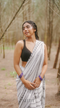 Load image into Gallery viewer, BLACK AND WHITE KALYANI SAREE KDM24-13 - NEITEE