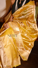 Load image into Gallery viewer, YELLOW GOLD TISSUE SILK SAREE TSA24-4 - NEITEE