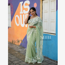 Load image into Gallery viewer, PALE GREEN AND WHITE BENGAL COTTON BCA24-7 - NEITEE