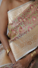 Load image into Gallery viewer, WHITE BANARASI BROCADE- BBA24-2 - NEITEE