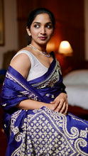 Load image into Gallery viewer, NAVY BLUE KUTCH SILK SAREE KSJ24-5 - NEITEE