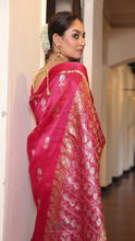 Load image into Gallery viewer, RANI PINK ORGANZA SILK SAREE OSO24-1 - NEITEE