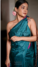 Load image into Gallery viewer, TURQUOISE CHANDERI SILK SAREE CSA24-1 - NEITEE