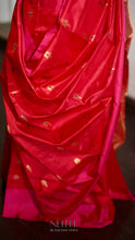 Load image into Gallery viewer, RANI RED AND PINK CHANDERI SILK SAREE CSA24-6 - NEITEE