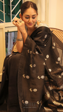 Load image into Gallery viewer, BLACK ORGANZA SILK SAREE 0S024-4 - NEITEE