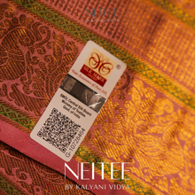 Load image into Gallery viewer, BLACK WITH PASTEL PINK KANCHIVARAM SILK SAREE KS25-10 - NEITEE