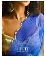 Load image into Gallery viewer, BLUE RUYA -CHIFFON SAREE CF26-5 - NEITEE