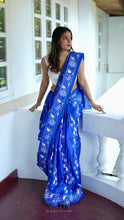 Load image into Gallery viewer, BRIGHT BLUE KANTHA SILK SAREE KSJ24-3 - NEITEE