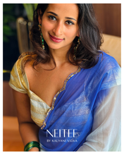 Load image into Gallery viewer, BLUE RUYA -CHIFFON SAREE CF26-5 - NEITEE