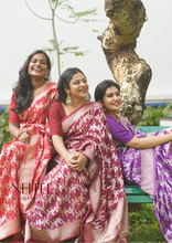 Load image into Gallery viewer, MAROON BANARASI CREPE SAREE BSF21-7 - NEITEE