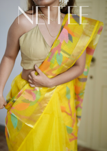 Load image into Gallery viewer, YELLOW PURE MUSLIN JAMDANI-JSJ24-1 - NEITEE
