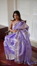 Load image into Gallery viewer, LIGHT LAVENDER TISSUE SILK SAREE TSA24-2 - NEITEE
