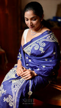 Load image into Gallery viewer, NAVY BLUE KUTCH SILK SAREE KSJ24-5 - NEITEE
