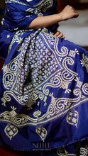 Load image into Gallery viewer, NAVY BLUE KUTCH SILK SAREE KSJ24-5 - NEITEE
