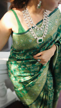 Load image into Gallery viewer, GREEN BANARASI BROCADE- BBA24-6 - NEITEE
