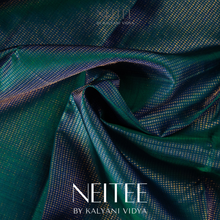 Load image into Gallery viewer, PEACOCK BLUE KANCHIVARAM SILK SAREE KS25-2 - NEITEE

