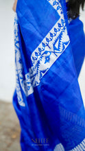 Load image into Gallery viewer, COBALT BLUE SILK SAREE CSA24-2 - NEITEE
