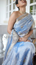 Load image into Gallery viewer, PASTEL SKY BLUE TISSUE SILK SAREE TSA24-1 - NEITEE
