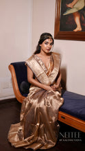 Load image into Gallery viewer, LIGHT GREY GOLD TISSUE SILK SAREE TSA24-7 - NEITEE
