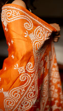 Load image into Gallery viewer, ORANGE KUTCH SILK SAREE KSJ24-1 - NEITEE
