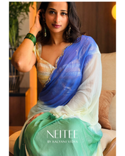 Load image into Gallery viewer, BLUE RUYA -CHIFFON SAREE CF26-5 - NEITEE
