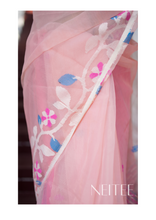 Load image into Gallery viewer, LIGHT PEACH PURE MUSLIN JAMDANI SAREE JSJ24-5 - NEITEE
