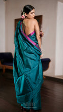 Load image into Gallery viewer, TURQUOISE CHANDERI SILK SAREE CSA24-1 - NEITEE
