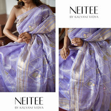 Load image into Gallery viewer, LIGHT LAVENDER TISSUE SILK SAREE TSA24-2 - NEITEE
