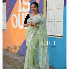 Load image into Gallery viewer, PALE GREEN AND WHITE BENGAL COTTON BCA24-7 - NEITEE
