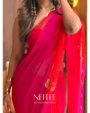 Load image into Gallery viewer, RUYA - MULTICOLOUR CHIFFON SAREE - CF26-2 - NEITEE
