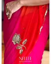 Load image into Gallery viewer, RUYA - MULTICOLOUR CHIFFON SAREE - CF26-2 - NEITEE
