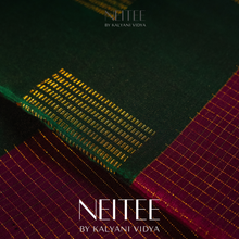 Load image into Gallery viewer, DARK GREEN WITH RANI PINK KANCHIVARAM SILK SAREE KS25-7 - NEITEE
