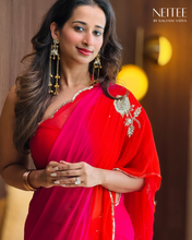 Load image into Gallery viewer, RUYA - MULTICOLOUR CHIFFON SAREE - CF26-2 - NEITEE
