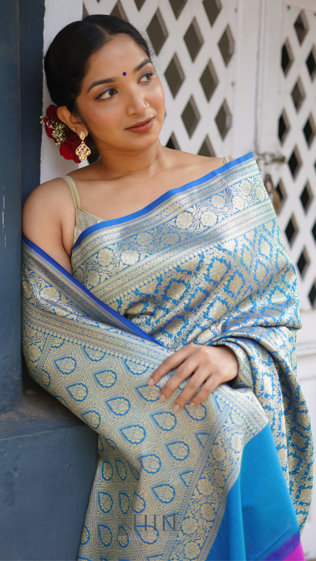 BLUE BANARASI BROCADE- BBA24-3 - NEITEE