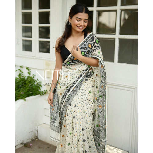 BLACK AND WHITE BENGAL COTTON BCA24-2 - NEITEE