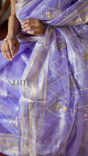Load image into Gallery viewer, LIGHT LAVENDER TISSUE SILK SAREE TSA24-2 - NEITEE
